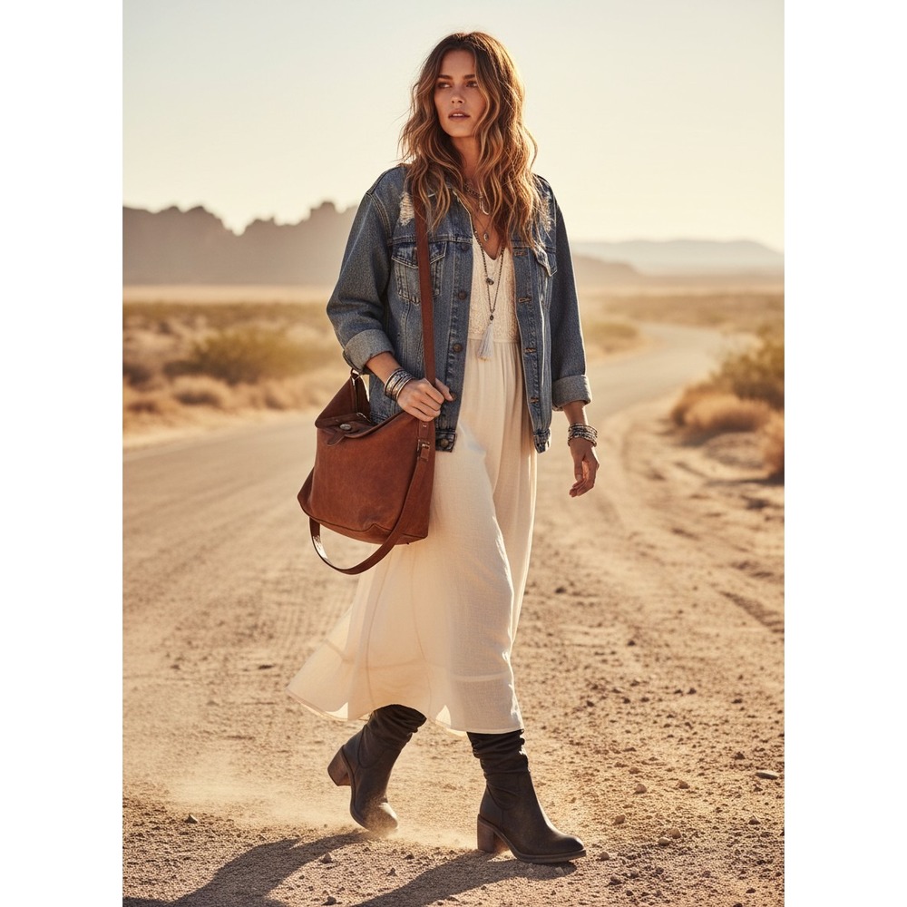 Free People Essential Tall Slouch Boot Womens 7 EU 37 Black Leather Zip Spain - Picture 1 of 16